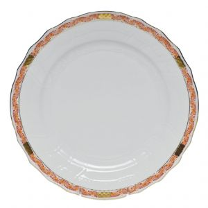 Chinese Bouquet Garland Rust Dinner Plate