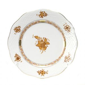 Chinese Bouquet Amber Dessert Plate