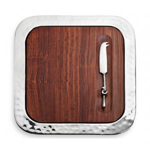Sierra Serve Tray with Wood Insert & Cheese Knife