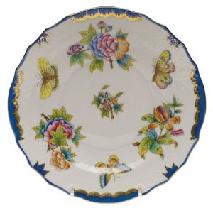 Queen Victoria Blue Salad Plate