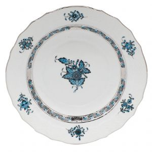 Chinese Bouquet Turquoise Platinum Salad Plate