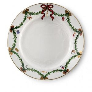 Star Fluted Christmas Dinner Plate