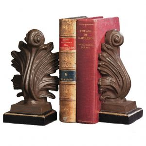 Acanthus Bronze Pair of Bookends