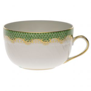 Fish Scale Jade Cup & Saucer