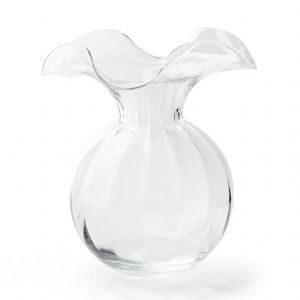 Hibiscus Fluted Vase Medium, Clear