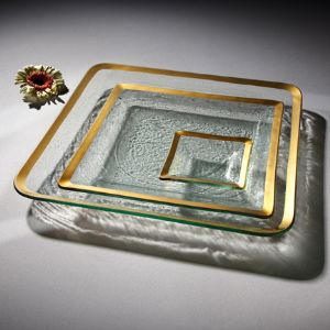 Roman Antique Gold Square Dish Small