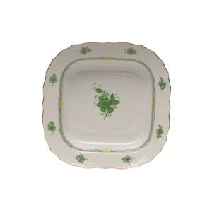 Chinese Bouquet Green Square Fruit Dish