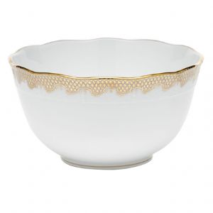 Gold Fish Scale Round Bowl