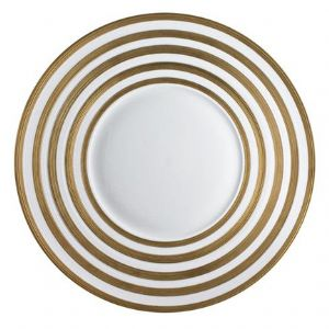 Hemisphere Gold Stripe Dinner Plate, Large Center