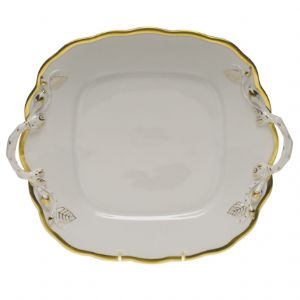 Gwendolyn Square Cake Plate with Handles