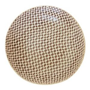 Chestnut Dot Coupe Bowl Large