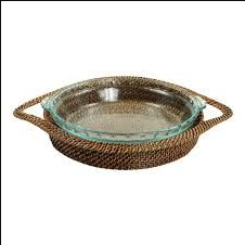 Woven Pie Dish with Pyrex