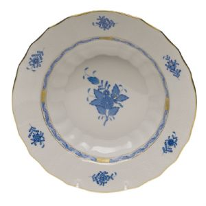 Blue Garden Rim Soup Plate