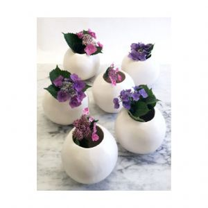 Gloss White Sphere Vase Small