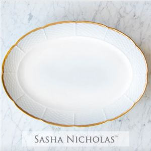 Weave Gold Oval Platter