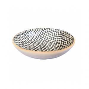 Charcoal Dot 8in Bowl
