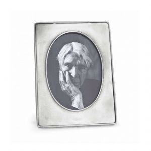 Pewter Piemonte Oval Frame, Large