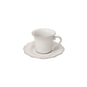 Impressions Coffee Cup and Saucer, White