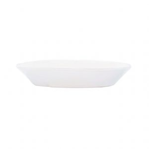 Lastra White Oval Baker Small