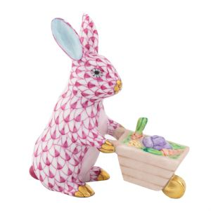 Fishnet Wheelbarrow Bunny, Raspberry