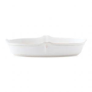 Berry & Thread Whitewash 12in Oblong Serving Dish