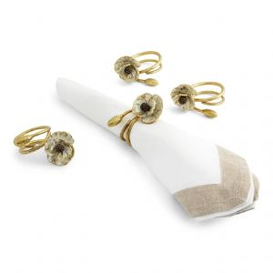 Anemone Napkin Rings, Set of Four