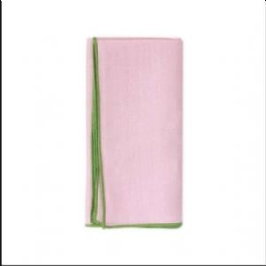 Contrast Edge Napkin Pink/Green Set of Four