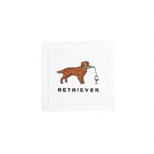 AM Golden Retriever Cocktail Napkins, Set of Four
