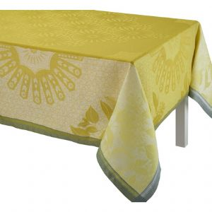 Jardin D'Orient Yellow Tablecloth 69 x 126 inches