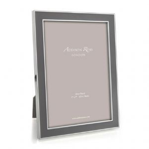 Enamel and Silverplate Frame 8x10 Taupe
