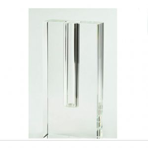 Crystal Tall Rectangular Bud Vase