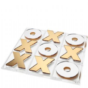 Gold / Silver Reversible Lucite Tic Tac Toe