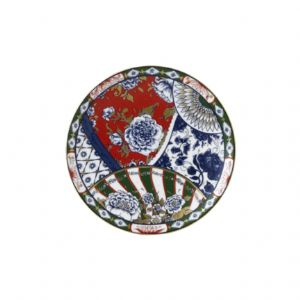 Victoria's Garden Blue, Green and Red Full Cover Dessert Plate