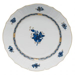 Chinese Bouquet Black Sapphire Service Plate