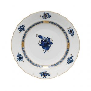 Chinese Bouquet Black Sapphire Salad Plate