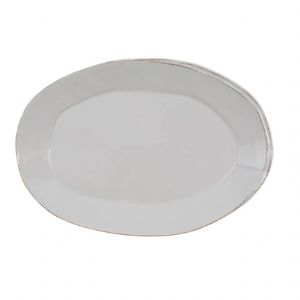 Lastra Light Gray Oval Platter
