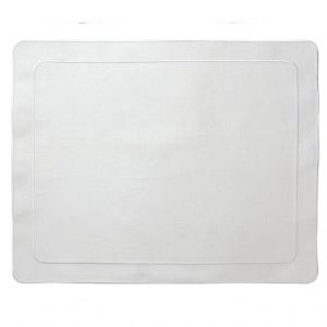 Linho Simple Rectangular Placemat White Set of Two