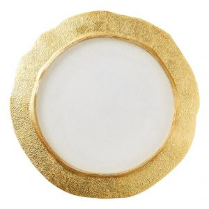 Rufolo Gold Organic Glass Charger