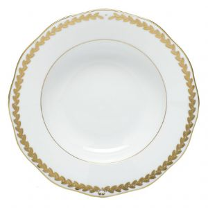 Golden Laurel Rim Soup Plate