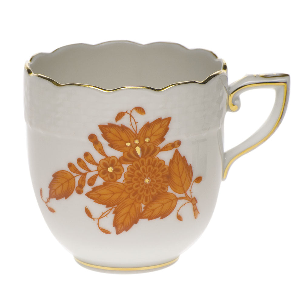 Chinese Bouquet Rust After Dinner Cup & Saucer