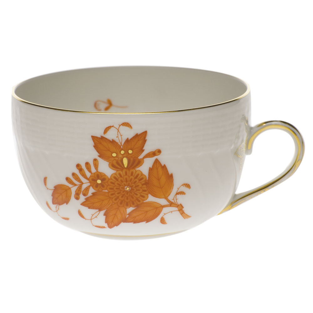 Chinese Bouquet Rust Canton Cup & Saucer