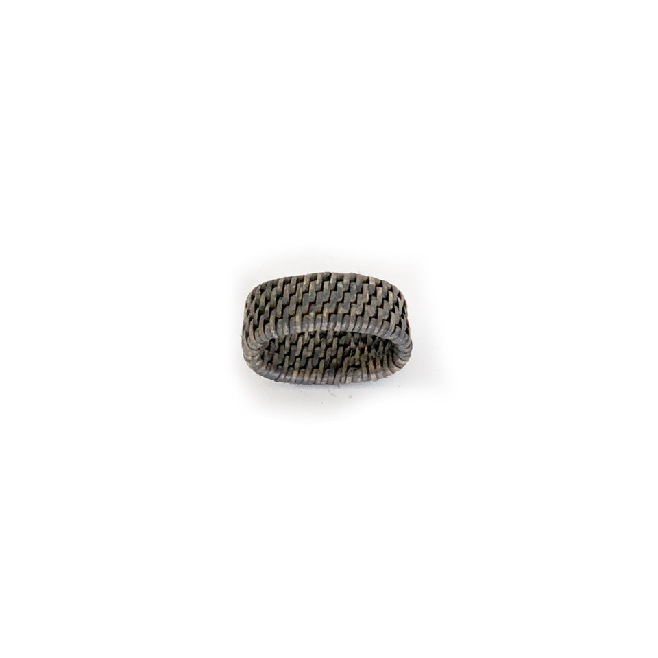 Woven Greywash Oval Napkin Ring