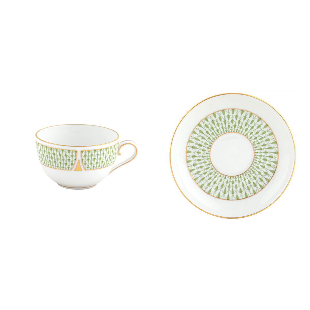 Art Deco Green Cup & Saucer