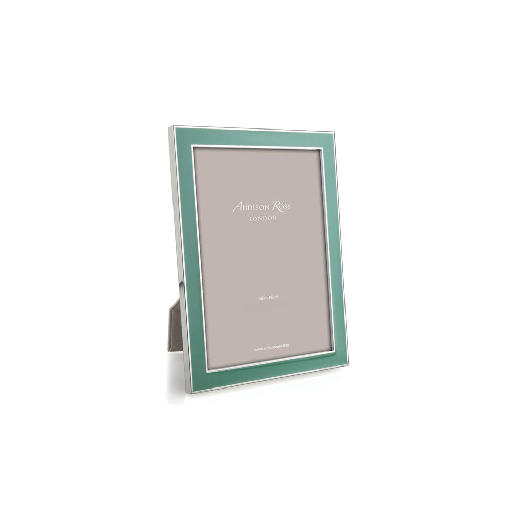 Enamel & Silverplate Frame 4 x 6 Duck Egg