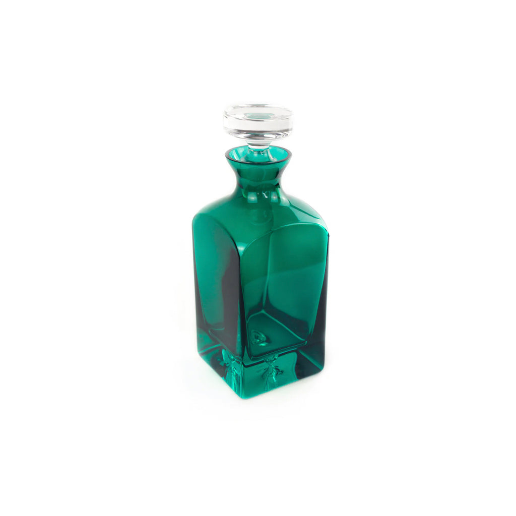 Estelle Colored Glass Heritage Decanter Emerald