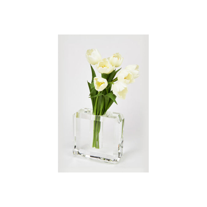 Crystal Hex Edge Vase Medium