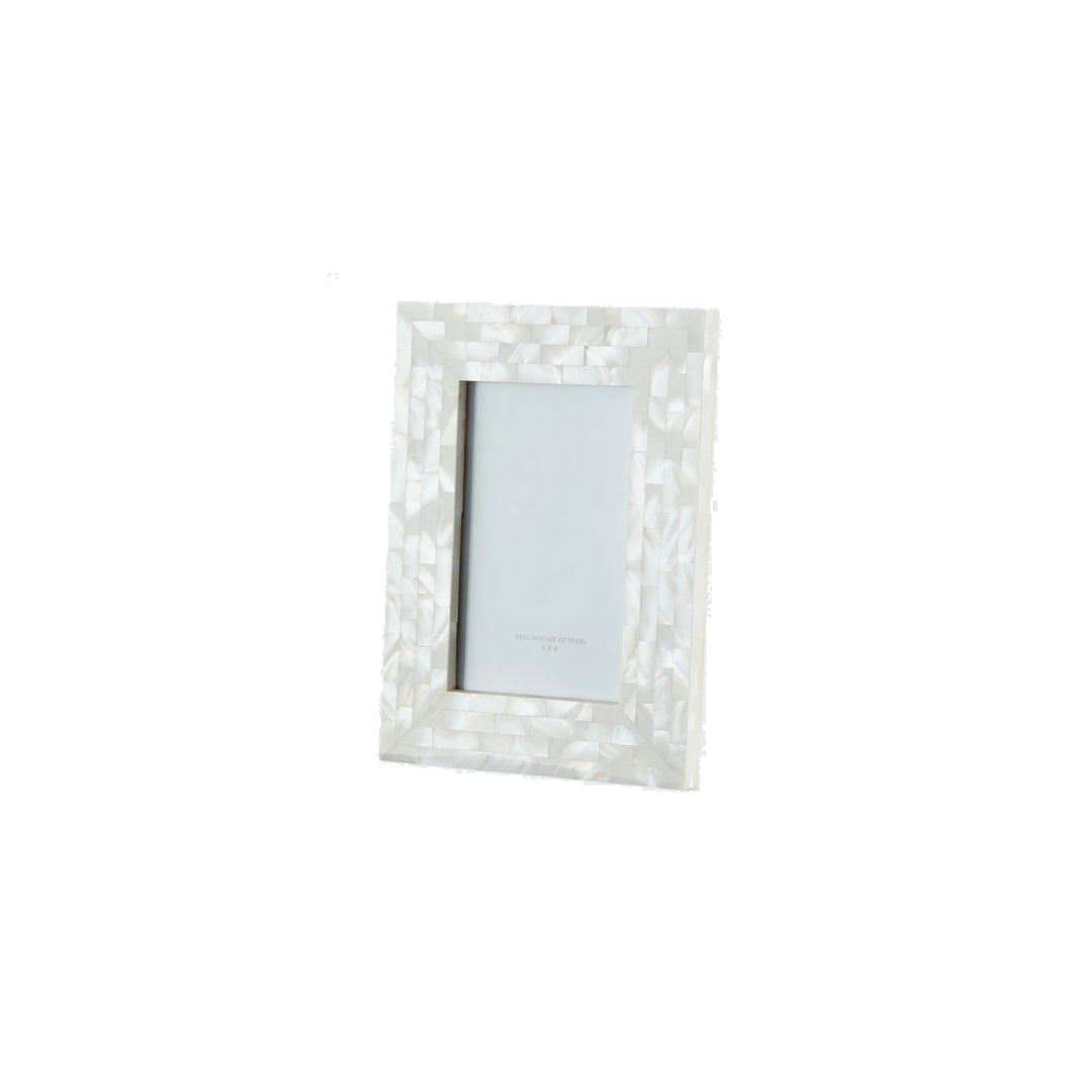 Mother of Pearl Frame White 4 x 6