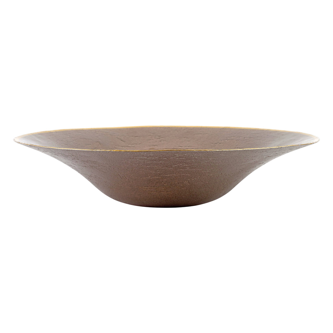 Metallic Glass Centerpiece Bowl, Fawn