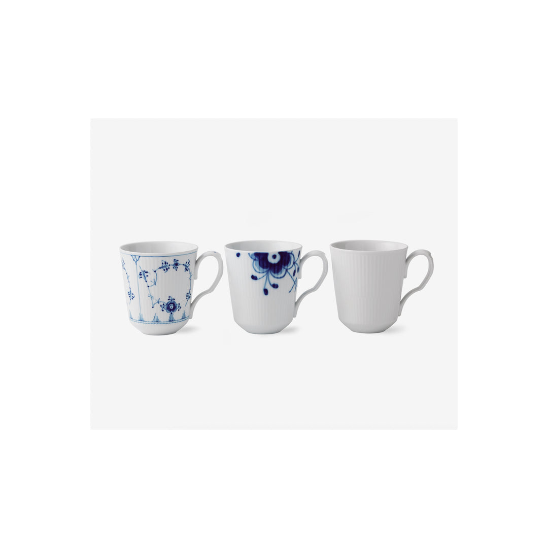 Royal Copenhagen Mugs, Assorted Set of Three