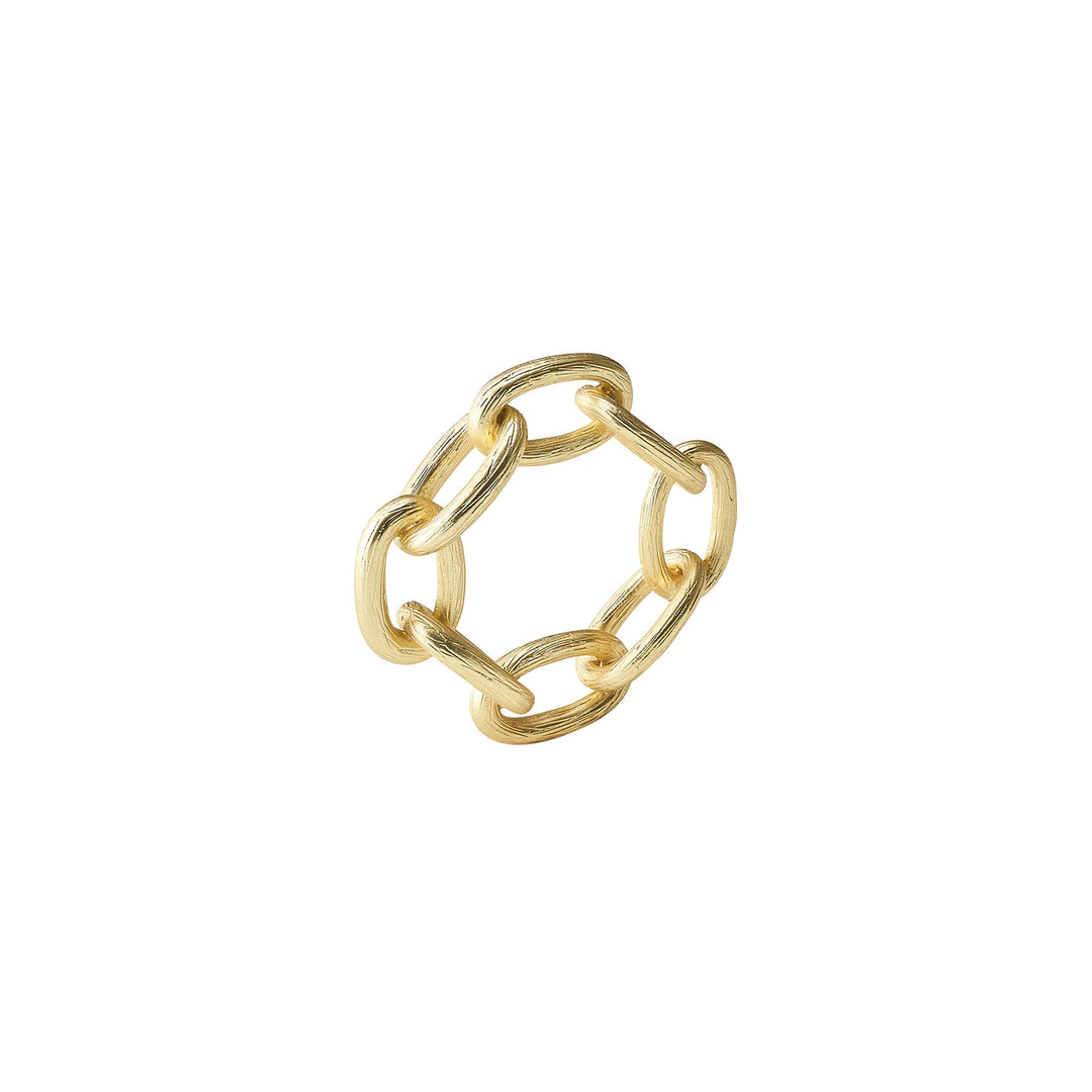 Chain Link Napkin Ring in Gold, Set of Four